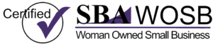 A woman owned business logo
