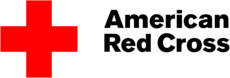 A red square on the side of a black background