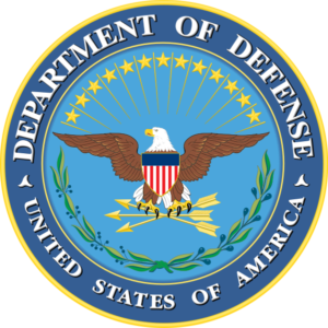 A picture of the department of defense seal.