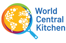 A colorful logo for world central kitchen