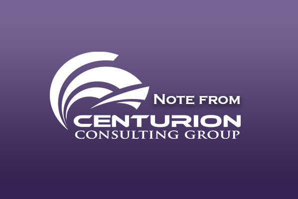 A purple background with the words note from centurion consulting group.