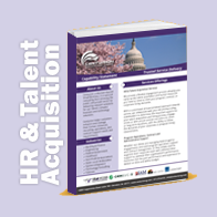 A purple and white cover of the hr & talent acquisition newsletter.